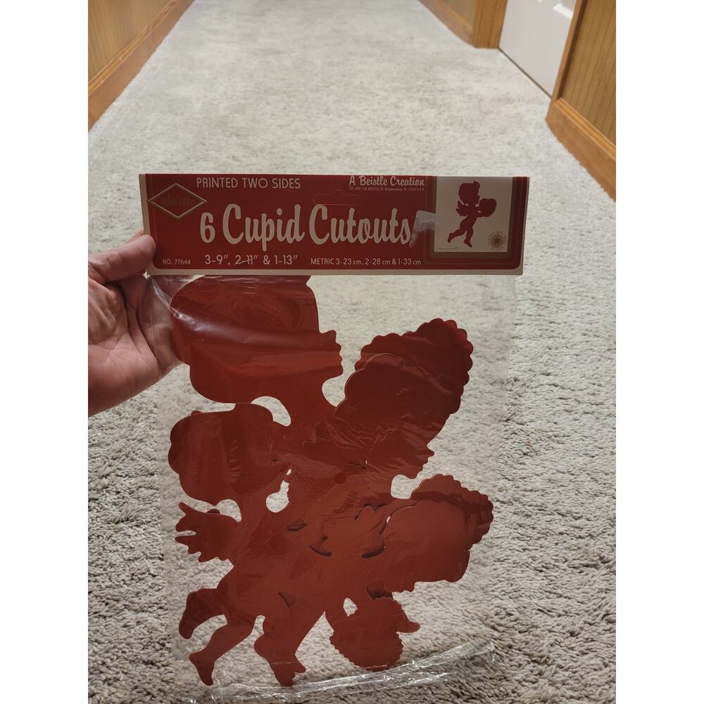 Vintage Beistle Cupid Cutouts Valentine Decorations Sealed USA Party Decor